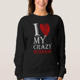 Camiseta Eu Amo Meu Marido Louco Purview Com Coração Vermel