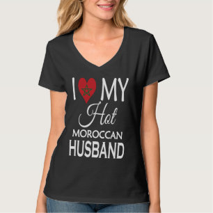 Camiseta Eu Amo Meu Marido Marroquino Quente Cônjuge Marro