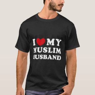Camiseta Eu Amo Meu Marido Muçulmano Eu Sou Meu Marido Muçu