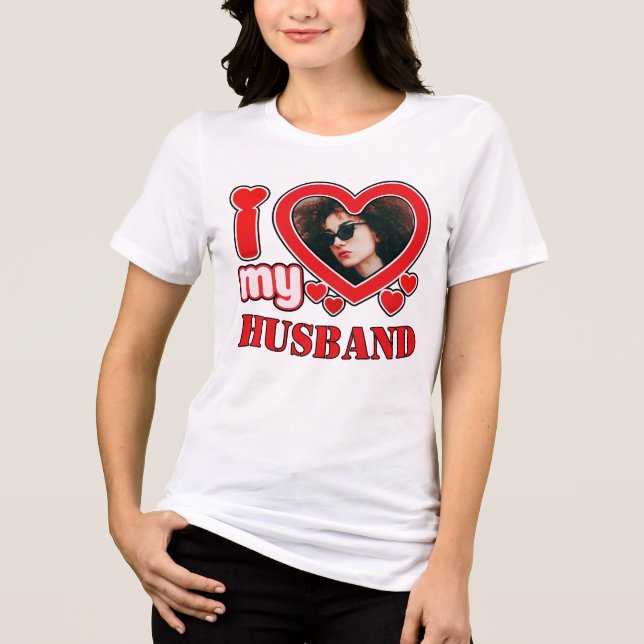 Camiseta Eu Amo Meu Marido Personalizado (Frente)