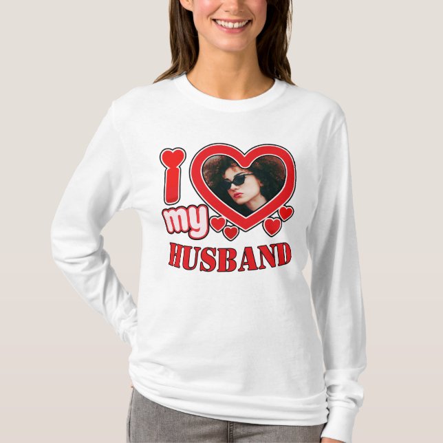 Camiseta Eu Amo Meu Marido Personalizado (Frente)