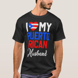 Camiseta Eu Amo Meu Marido Porto-Riquicano, Canadá, Bandeir