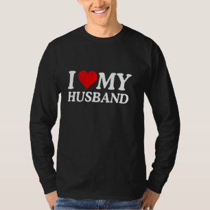 Camiseta Eu Amo Meu Marido Presente Fofo de Casal para Home