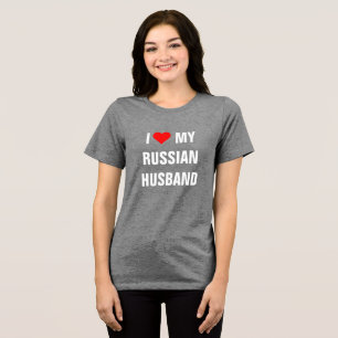 Camiseta "Eu Amo meu Marido Russo"