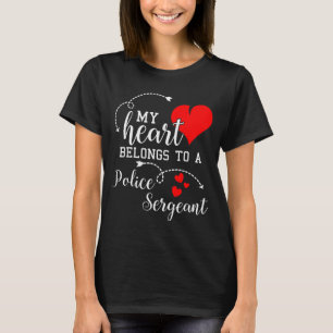 Camiseta Eu Amo Meu Marido Sargento da Polícia Presentes da