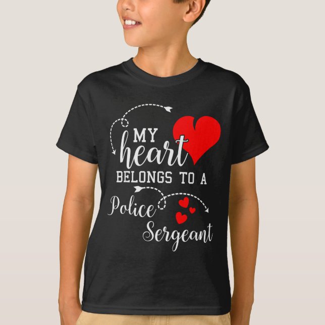 Camiseta Eu Amo Meu Marido Sargento da Polícia Presentes Es (Frente)