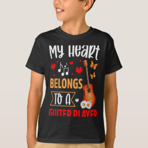 Camiseta Eu Amo Meu Marido Tocador de Guitarra Presentes pa
