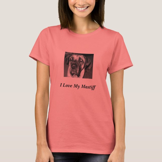Camiseta Eu Amo Meu Mastiff (Frente)