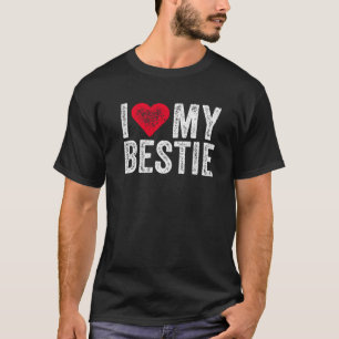 Camiseta Eu Amo Meu Melhor Amigo Bff Correspondente Fri