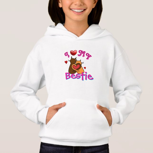 Camiseta Eu Amo Meu Melhor Amigo Coração (Frente)