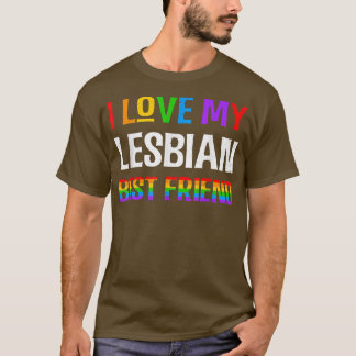 Camiseta Eu Amo Meu Melhor Amigo Lésbico Rainbow LGBQT Gay 