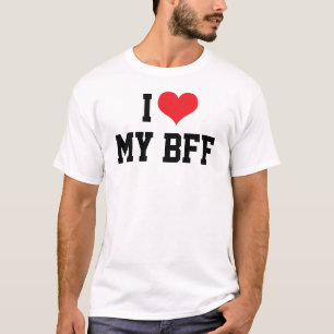 Camiseta Eu Amo Meu Melhor Amigo Para Sempre BFF