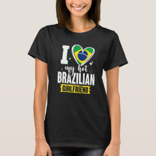Camiseta Eu Amo Meu Namorada brasileiro quente - Gira-branc