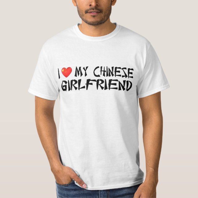 Camiseta Eu amo meu namorada chinês (Frente)