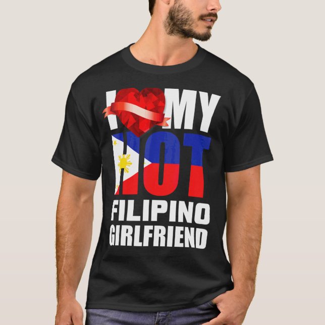 Camiseta Eu Amo Meu Namorada Cristal Louco Filipino. (Frente)