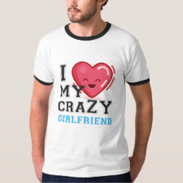 Camiseta eu amo meu namorada louco