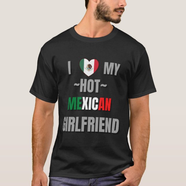 CAMISETA EU AMO MEU NAMORADA MEXICANO QUENTE (Frente)