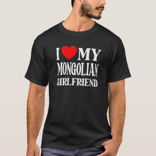 Camiseta Eu Amo Meu Namorada Mongol De Namorado