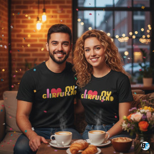 Camiseta Eu Amo Meu Namorada Personalizado   Presentes Mini