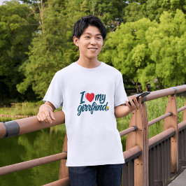 Camiseta Eu Amo Meu Namorada Personalizado | Presentes Mini