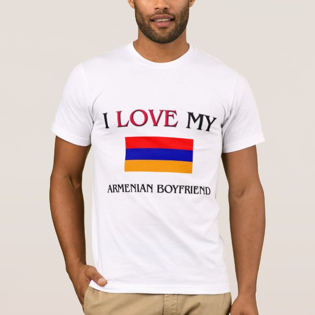Camiseta Eu amo meu Namorado armênio (Frente)