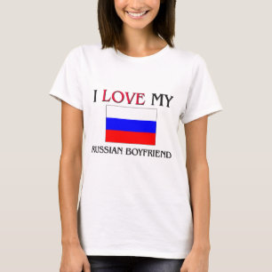 Camiseta Eu amo meu namorado do russo