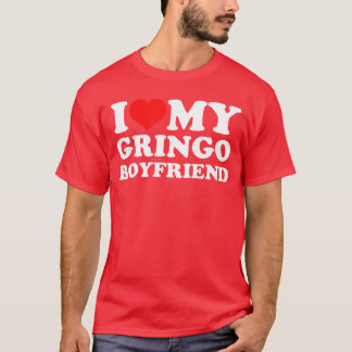 Camiseta Eu Amo Meu Namorado Gringo garota