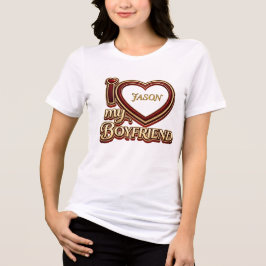 Camiseta Eu Amo Meu Namorado Personalizado
