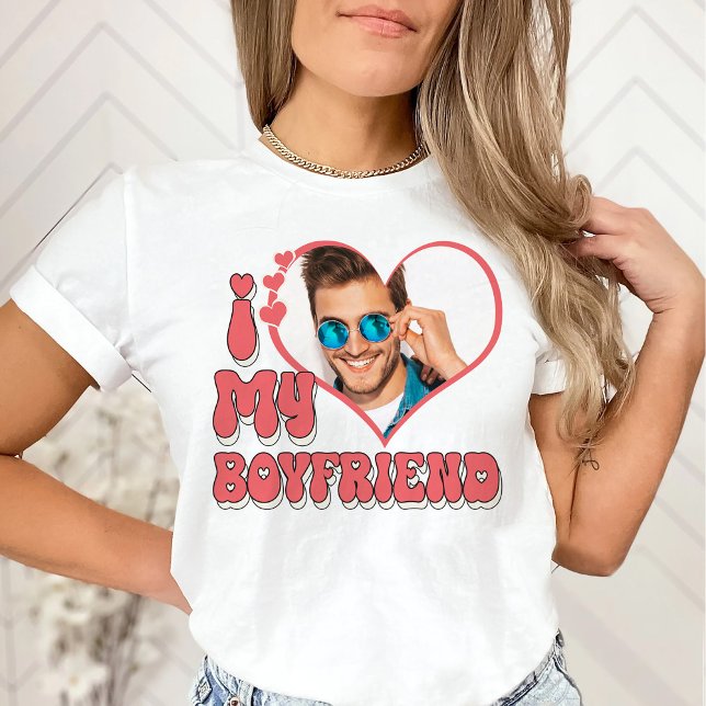 Camiseta Eu Amo Meu Namorado Personalizado (Criador carregado)