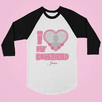 Camiseta Eu Amo Meu Namorado Personalizado – Adicionar Foto