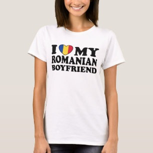 Camiseta Eu amo meu namorado romeno