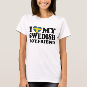 Camiseta Eu amo meu namorado sueco