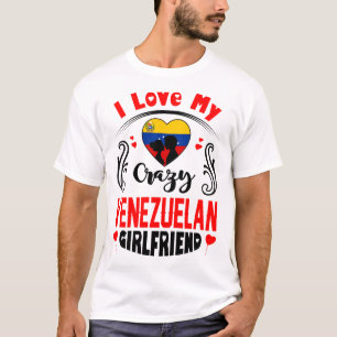 Camiseta Eu Amo Meu Namorados Namorada Venezuelano Louco
