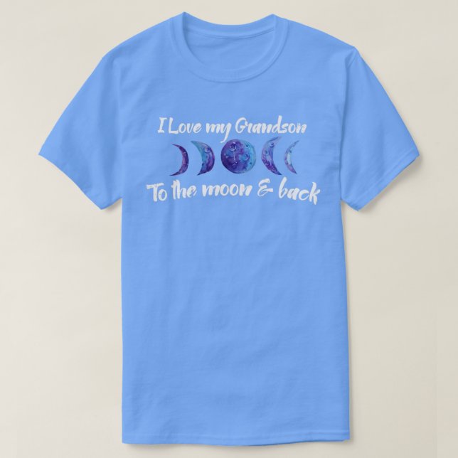 Camiseta Eu amo meu neto à lua e de volta (Frente do Design)