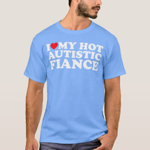 Camiseta Eu Amo Meu Noivo Autista Quente Suporte à Consciên