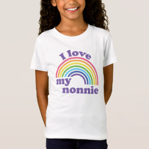 Camiseta Eu Amo Meu Nonnie - Cute Rainbow