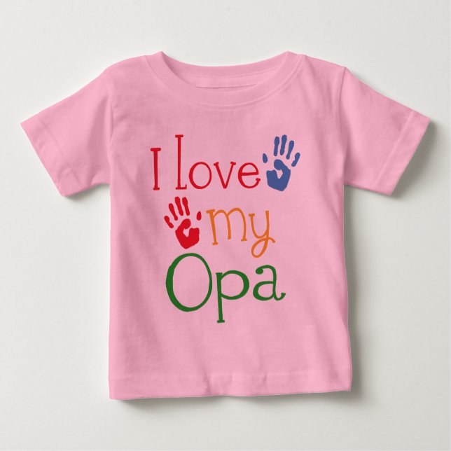 Camiseta Eu amo meu Opa (Handprints) (Frente)