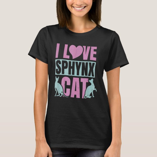 Camiseta Eu Amo Meu Pai De Gato Sphynx Sem Cabelo (Frente)