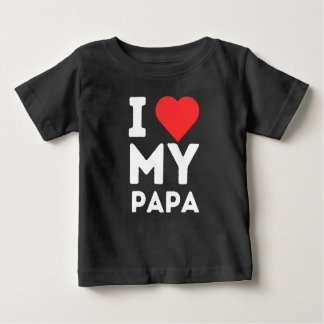 Camiseta Eu Amo Meu Pai Família Ama Presente Coração