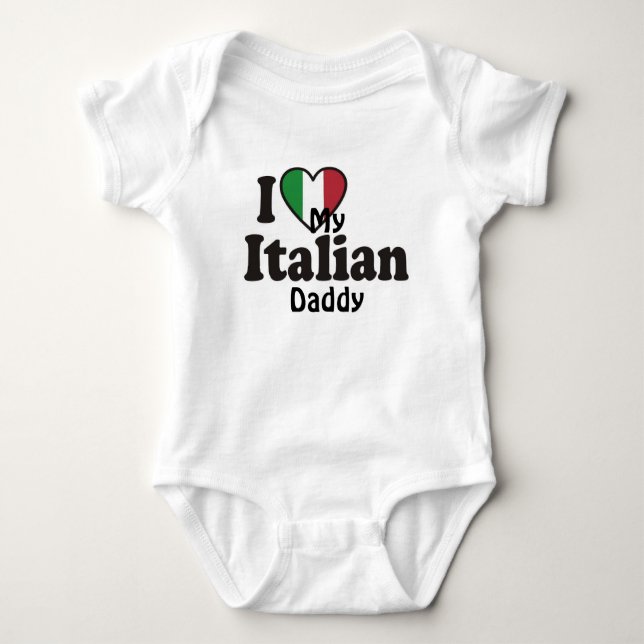 Camiseta Eu amo meu pai italiano (Frente)