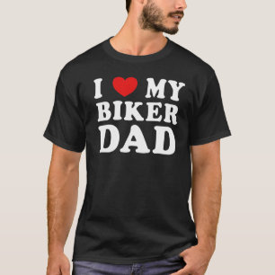Camiseta Eu Amo Meu Pai Motociclista Pai Legal Marido Esqui