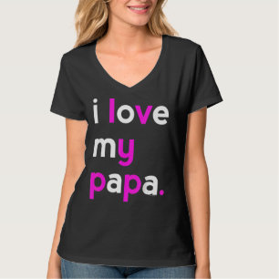 Camiseta Eu Amo Meu Pai Para Pais De Avô.