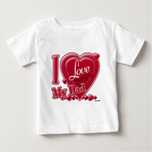 Camiseta Eu amo meu Pai vermelho - coração