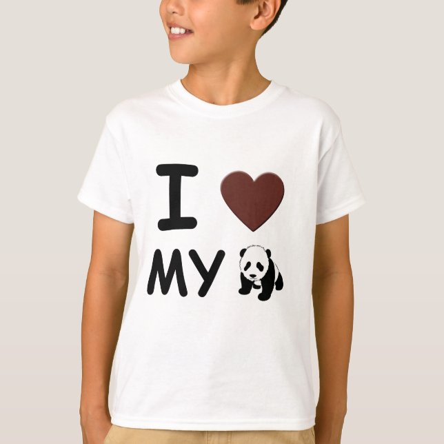 Camiseta Eu amo meu PANDA BEAR (Frente)
