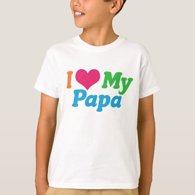 Camiseta Eu Amo Meu Papá Kids (Frente)