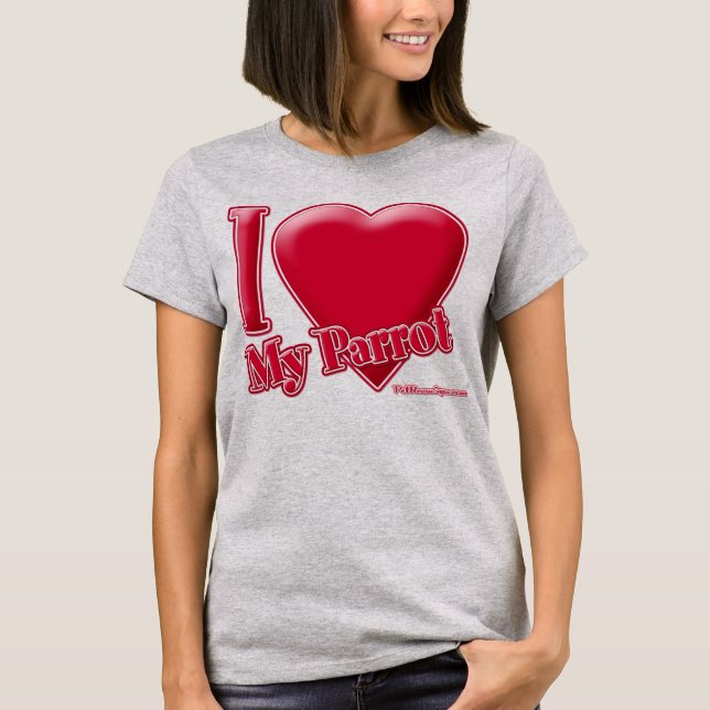 Camiseta Eu Amo Meu Papagaio (Frente)
