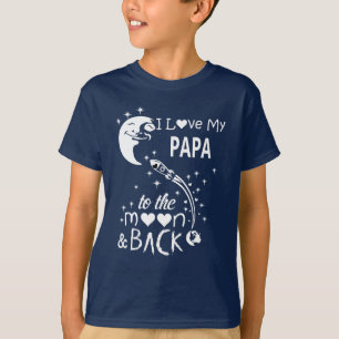 Camiseta Eu amo meu papai até a lua e de volta