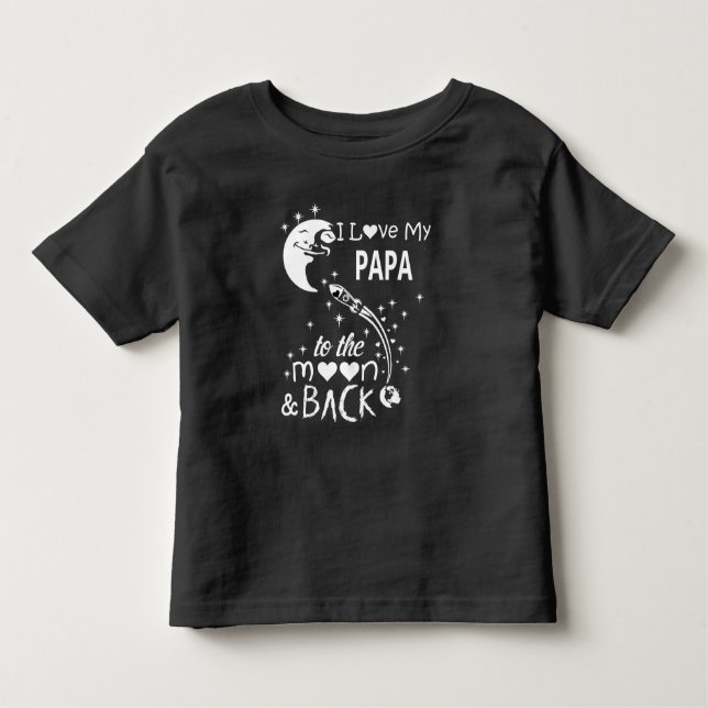 Camiseta Eu amo meu papai até a lua e volta (Frente)