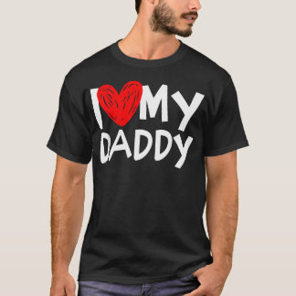 Camiseta Eu Amo Meu Papai Eu Coração Meu