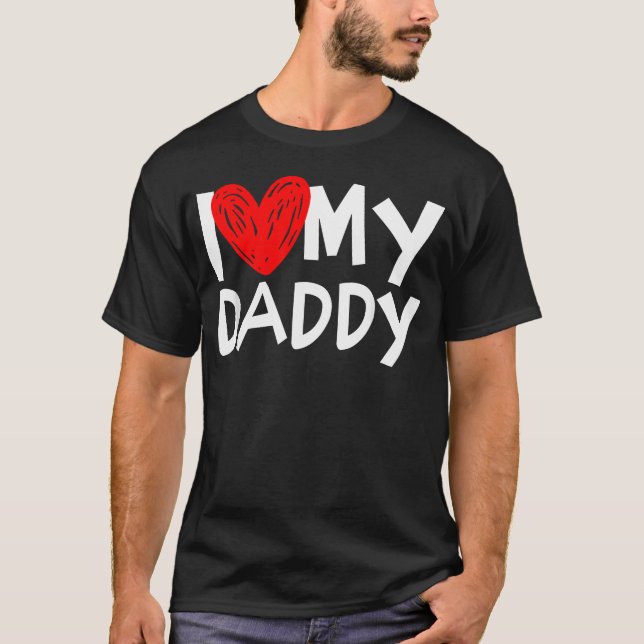 Camiseta Eu Amo Meu Papai Eu Coração Meu (Frente)